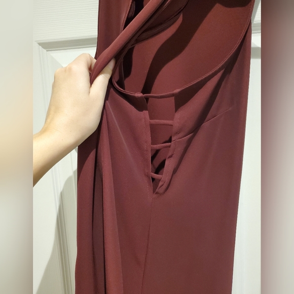 TOBI Shift Dress - burgundy Sz L - Picture 6 of 10